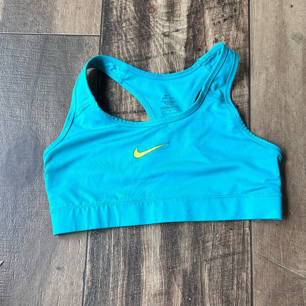 Turquoise and Lime Nike Sports Bra